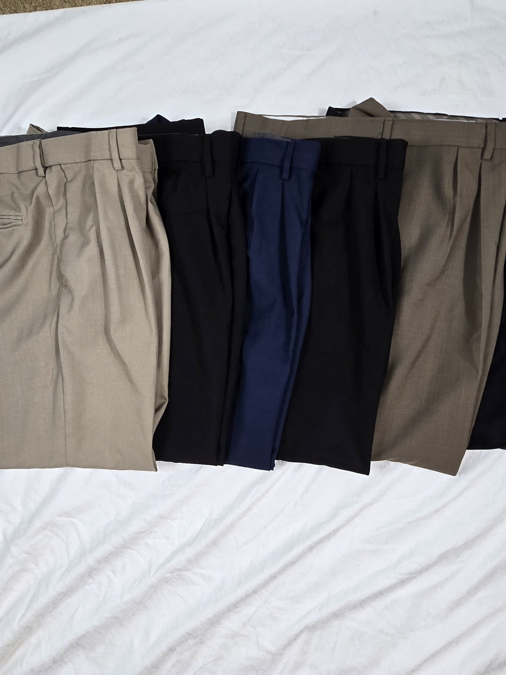 Haggar Men's Flat-Front Shorts - Black, Navy, Khaki, Tan